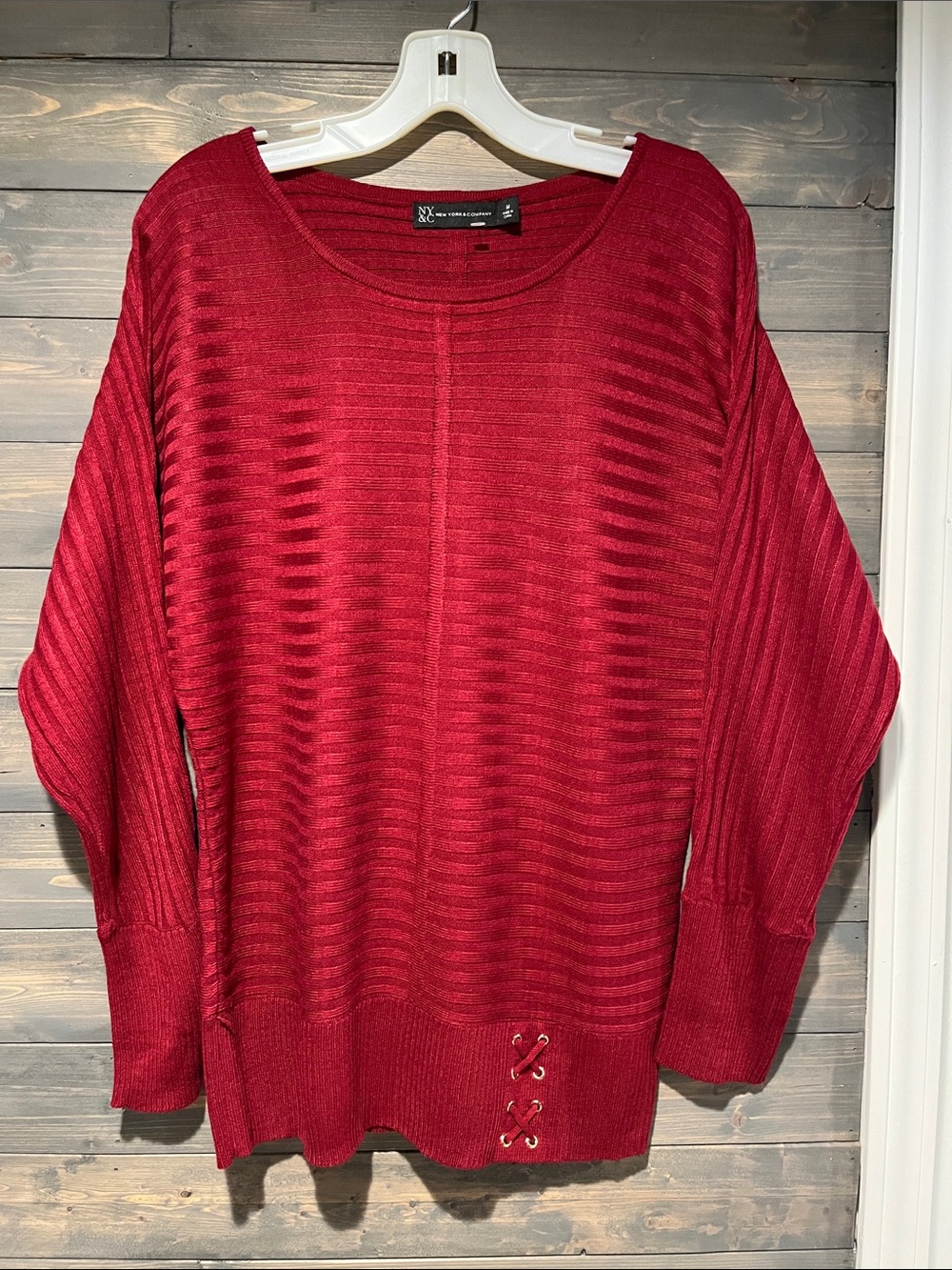 New York & Company Burgundy Sweater M